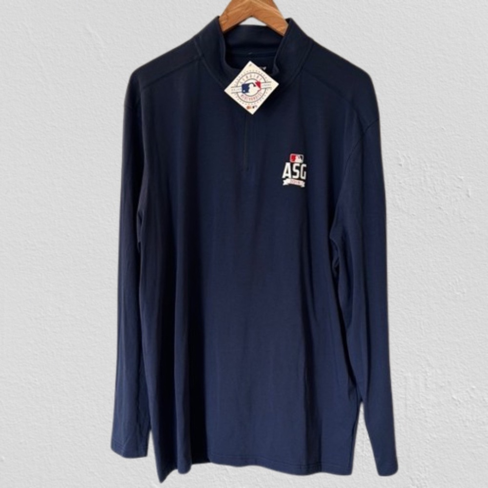 NWT Under Armour MLB All Star 2018 Zip Pullover Long Heat Gear 2XL Loose Navy